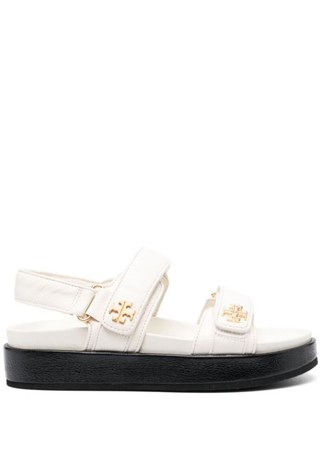 White Double T-motif sandals - women